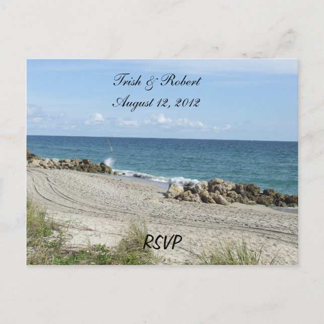 De Convite Cartão postal RSVP da Florida Beach (Frente)