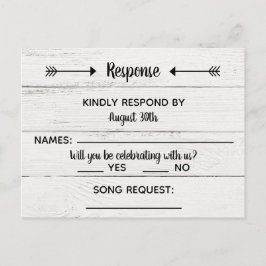 De Convite Cartão postal RSVP Russo do Country Love Western