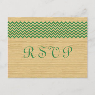 De Convite Cartão postal RSVP Russo Verde