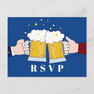 De Convite cerveja, tema cerveja, festa, cartão postal RSVP