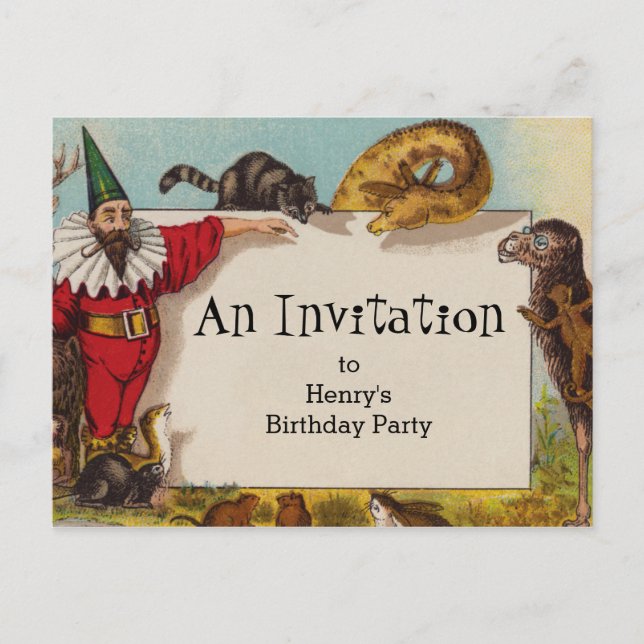 De Convite Isidore, o cartão postal dos animais (Frente)