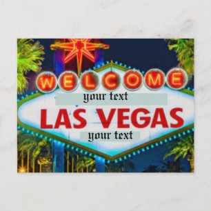 De Convite Las Vegas, Nevada Cartão Postal da Silhueta