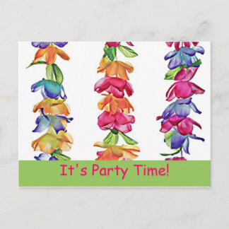 De Convite Leis havaiano no cartão postal - PartyTime!