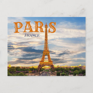 De Convite Paris França - Cartão postal Vintage Torre Eiffel