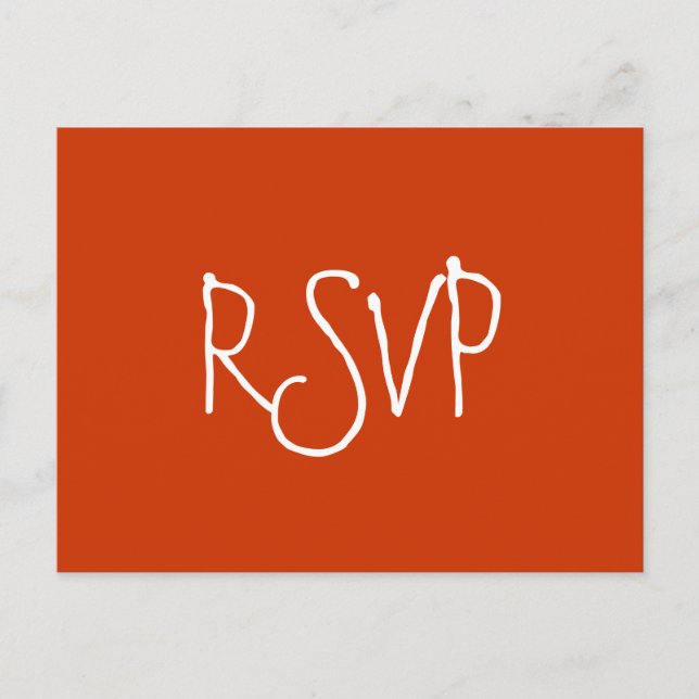 De Convite RSVP - Cartão postal (Frente)