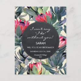 De Convite será meu cartão postal floral tropical tropical