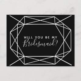 De Convite Você será meu cartão postal geométrico preto?