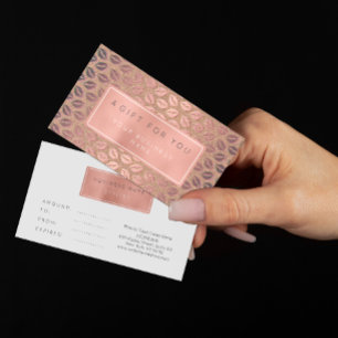 De Desconto Ouro personalizado cartão do rosa do rosa do