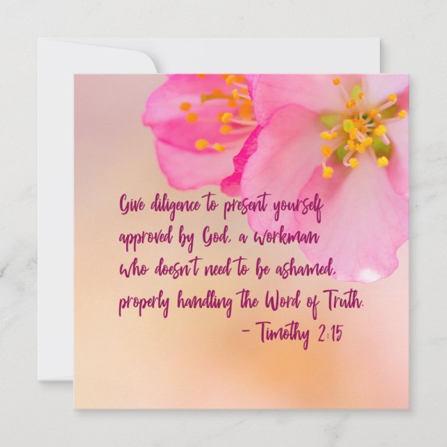 Dê Diligência Para Se Apresentar Cristão (Frente)