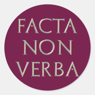 De Facta etiquetas não Verba