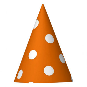 De Festa Bolinhas branca no chapéu do Partido Laranja