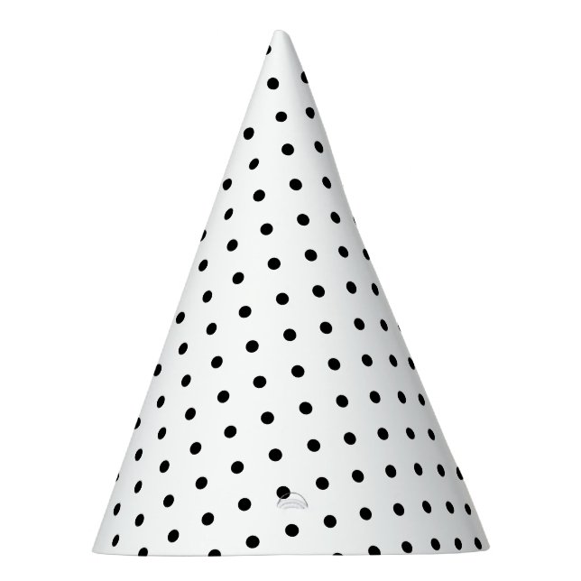 De Festa Chapéu Branco Chic com Pequenos Pontos Pretos Sóli (Direita)