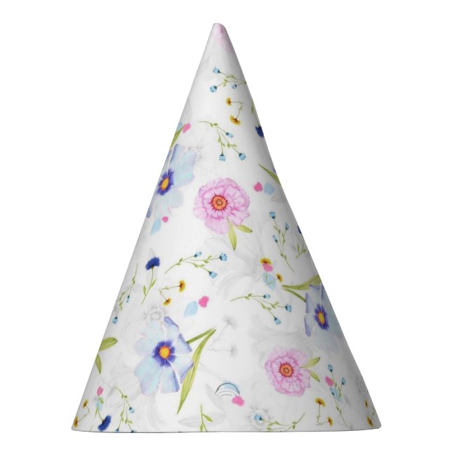 De Festa Flores - Papel-Padrão - Chapéu (Direita)