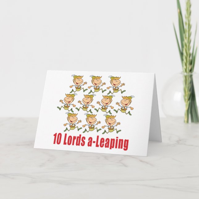 De Festividades 10 senhores um-Pulo Cartão (Frente)