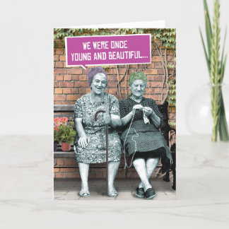 De Festividades 1 Cartão Engraçado para o Aniversário - Jovem e Bo