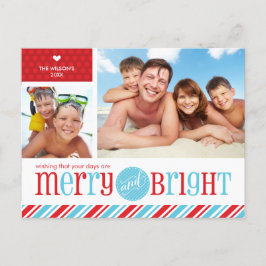 De Festividades 2 CARTÃO POSTAL PHOTO CHRISTMAS: feliz e brilhante