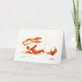 De Festividades 7" x 5" cartão do coelho, branco envolvem o Inc.