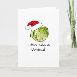 De Festividades A alface comemora o Natal! Cartão do feriado