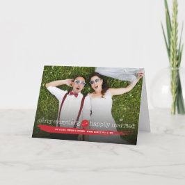 De Festividades A feliz tudo casou feliz o cartão com fotos