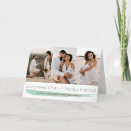 De Festividades A feliz tudo casou feliz o cartão com fotos