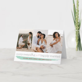 De Festividades A feliz tudo casou feliz o cartão com fotos