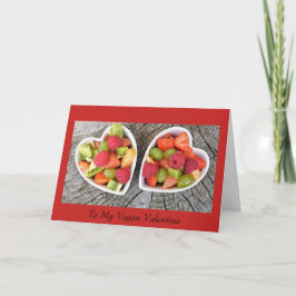De Festividades A fruta coloca o cartão dos namorados do Vegan