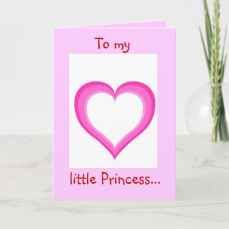 De Festividades A minha princesa pequena - cartão