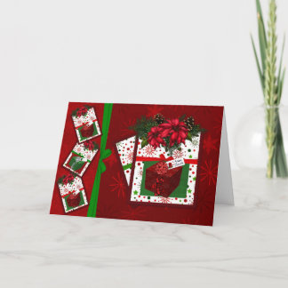 De Festividades Anjo contra o cartão do papai noel