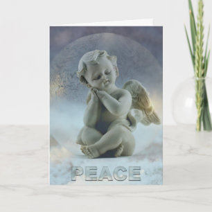 De Festividades Anjo do Natal do cartão da paz