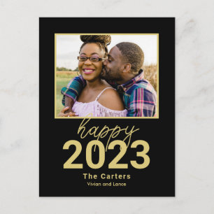 De Festividades Ano sem Medo EDITÁVEL COR Novo Ano Cartão Postal