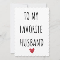 Ao Meu Marido Favorito - Cartão Testemunha e Engra