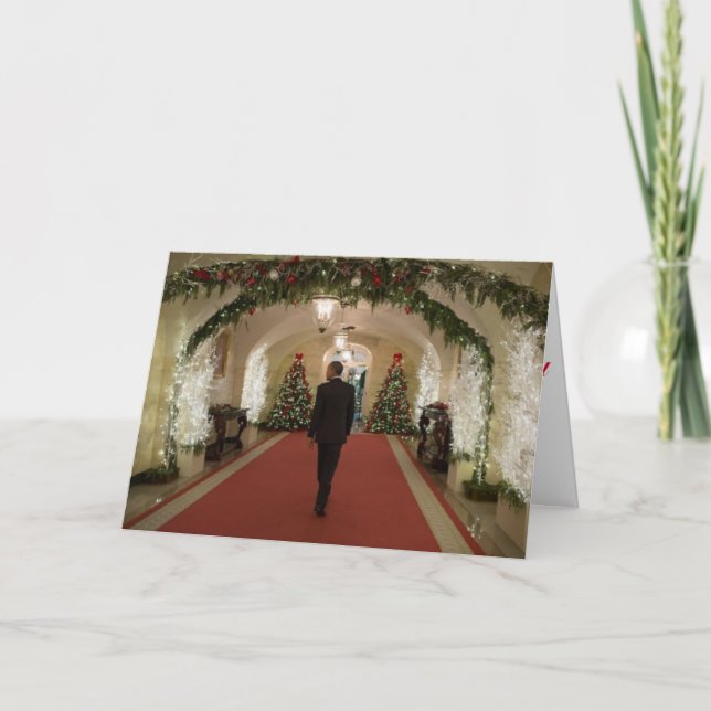 De Festividades Barack Obama Natal - Cartão Saudável (Frente)