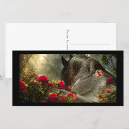 De Festividades Beleza Negra Cavalo Frísia - Cartão Saudável