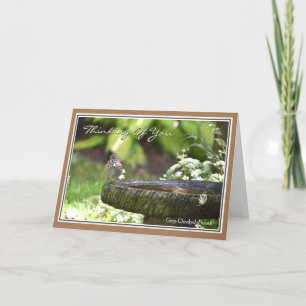 De Festividades Belo Pássaro Pensando em você Cartão Saudável