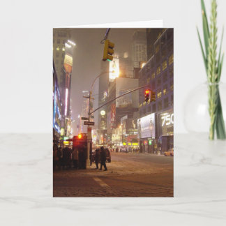 De Festividades Blizzard no cartão vazio da cidade