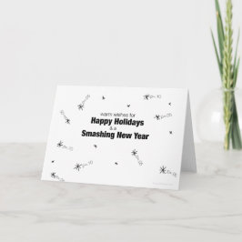 De Festividades Boas festas cartão do nerd dos dados