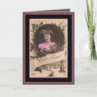 De Festividades Bonne Annee - cartão do vintage do feliz ano novo