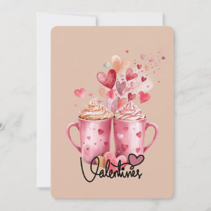 De Festividades Canecas Cor-de-Rosa Sweet Sips & Hearts Cartão do