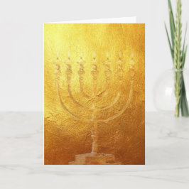 De Festividades Card ouros Menorah | Gold | Israel | cartão
