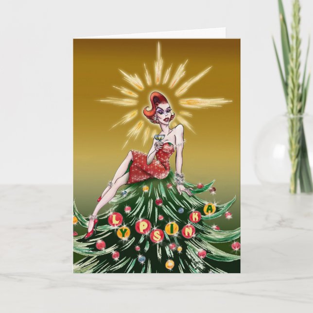 De Festividades Cartão #3 do Natal (cumprimento para dentro) (Frente)