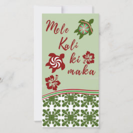 De Festividades Cartão Alto Honu e Hibiscus Mele Kalikimaka