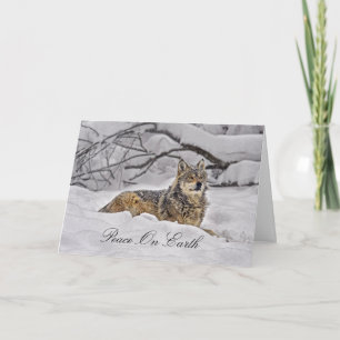 De Festividades Cartão americano do feriado do lobo cinzento do