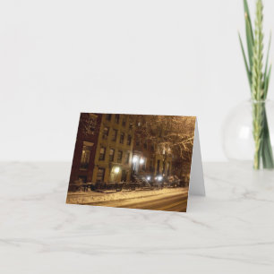 De Festividades Cartão 'An Old New York Winter' - Antigo