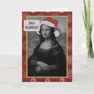 De Festividades Cartão Anti-Natal Bah Humbug Mona Lisa