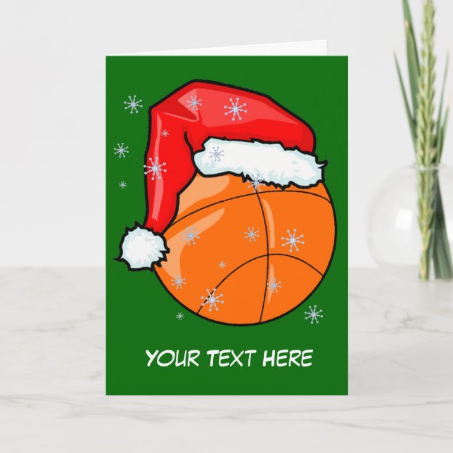 De Festividades Cartão - basquetebol do papai noel (Frente)