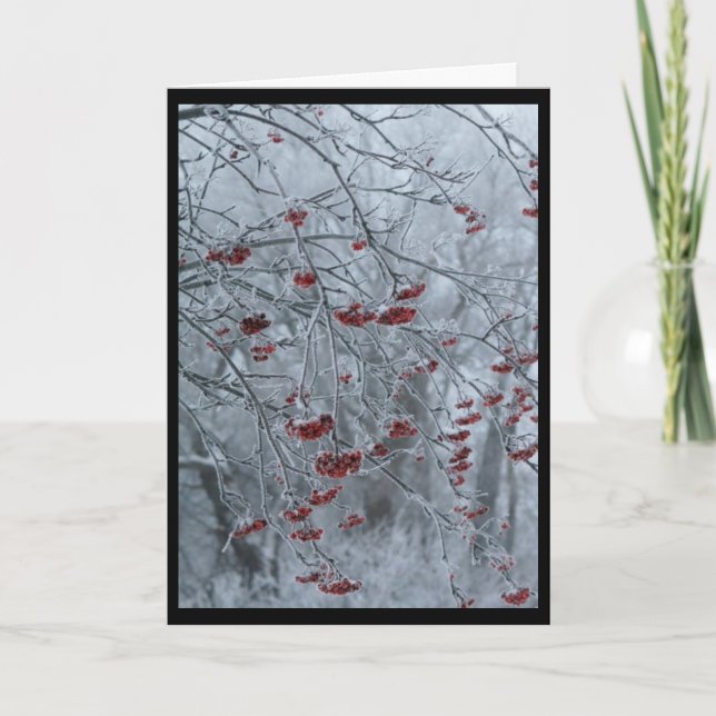 De Festividades Cartão "Berry Christmas" (Frente)