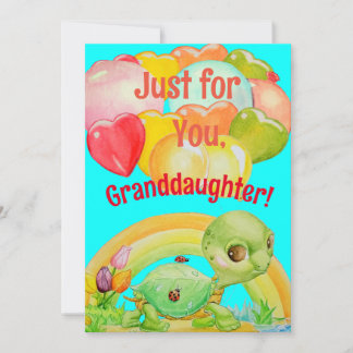 De Festividades Cartão BirtHoliday da neta plana personalizada