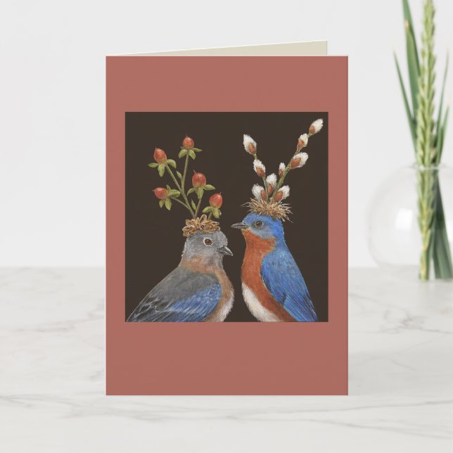De Festividades Cartão Bluebird Wedding (Frente)