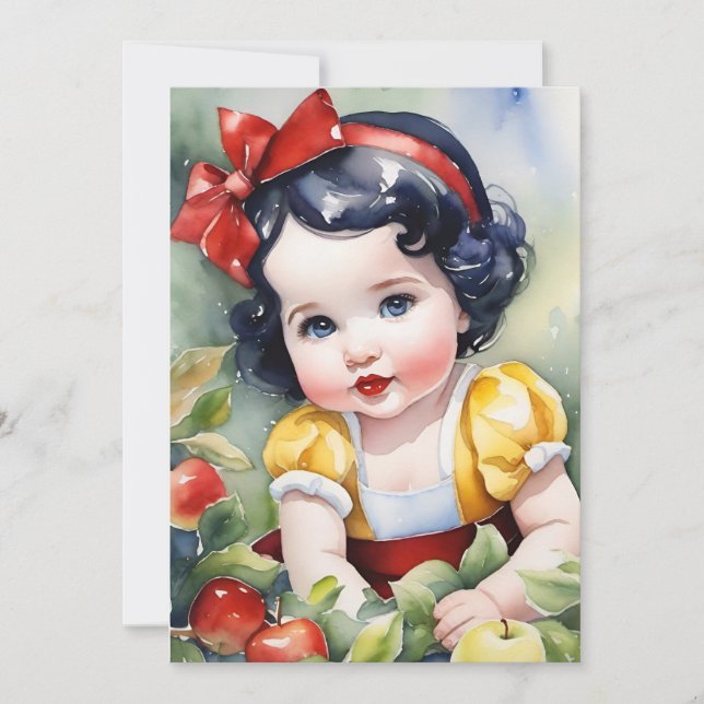 De Festividades Cartão branco para neve com aquarela (Frente)