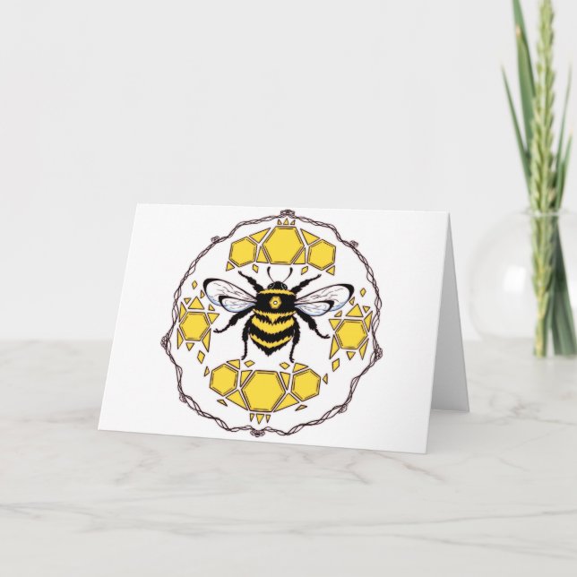 De Festividades Cartão Bumblebee Cute (Frente)